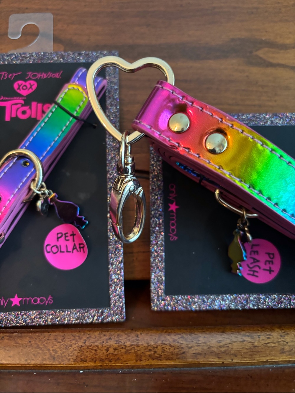 Betsey Johnson Rainbow Dog Collar and Leash Set - Multicolor - Picture 3 of 10